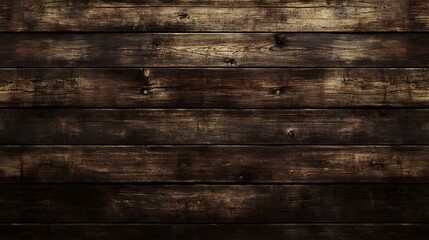 Fototapeta premium Dark Brown Weathered Wooden Planks Background Texture