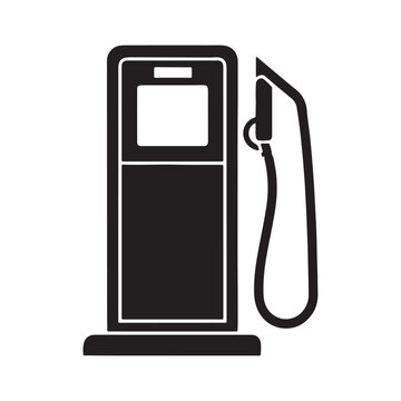 recommend clip art: gas pump silhouette, black and white silhouette, vector and illustration