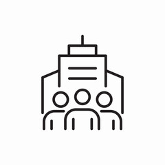 Corporate organization structure chart icon vector sign