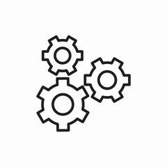 Business process automation gear icon vector sign