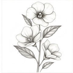Flower  coloring page coloring book, grayscale coloring pages, grayscale,  Art & Illustration