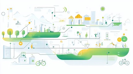 Naklejka premium A detailed illustration of a subscription lifecycle with key stages and benefits highlighted