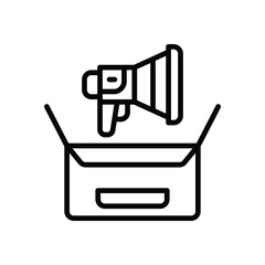 product release line icon. vector icon for your website, mobile, presentation, and logo design.