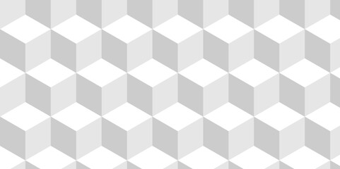 Abstract white and gray geometric style minimal blank cubic. Geometric pattern illustration mosaic, square and triangle wallpaper. seamless triangles shape mosaic backdrop art texture vector grid.