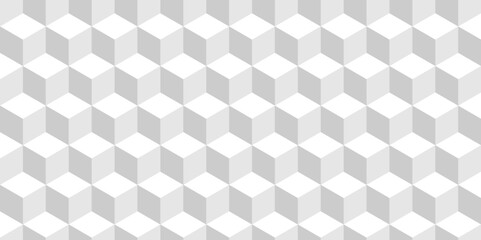 Abstract white and gray geometric style minimal blank cubic. Geometric pattern illustration mosaic, square and triangle wallpaper. seamless triangles shape mosaic backdrop art texture vector grid.