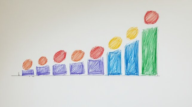 A graph illustrating commission growth over time for a high-performing sales team