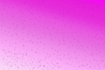 Beautiful background with pink gradient and hearts for design. Concept for Valentine's Day, March 8th.