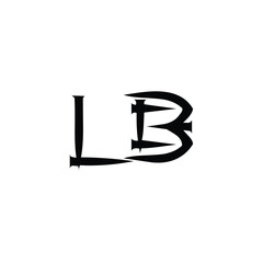 LB monogram logo design letter text name symbol monochrome logotype alphabet character simple logo