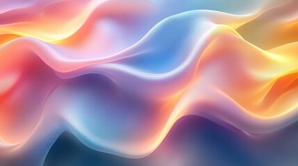 Fototapeta premium Abstract Colorful Waves: A Serene Digital Art