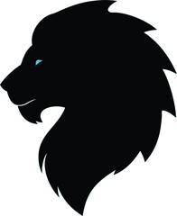 lion head vector design silhouette style