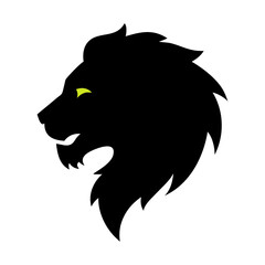 lion head vector design silhouette style