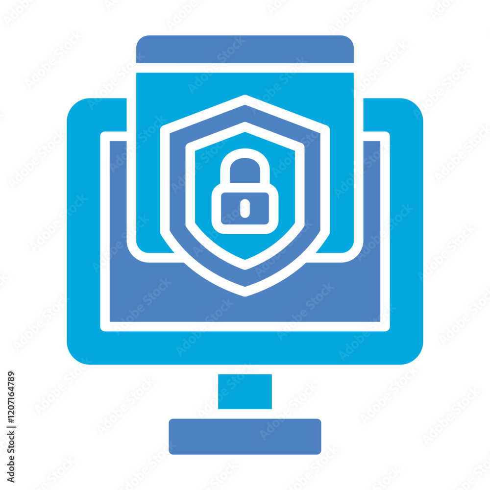 Wall mural Cyber security Icon