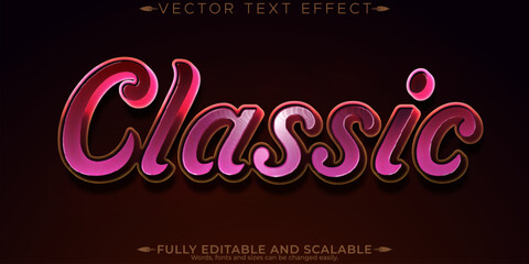 Retro sticker text effect, editable 70s and 80s text style