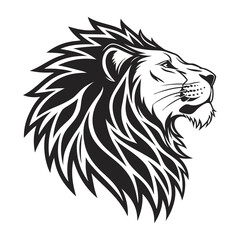 lion head silhouette vector design