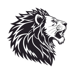 Obraz premium lion head silhouette vector design