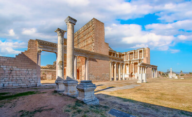 Ancient City Sardes (Sardis) in Turkey. Province of Lydia, major center of Hellenistic and...