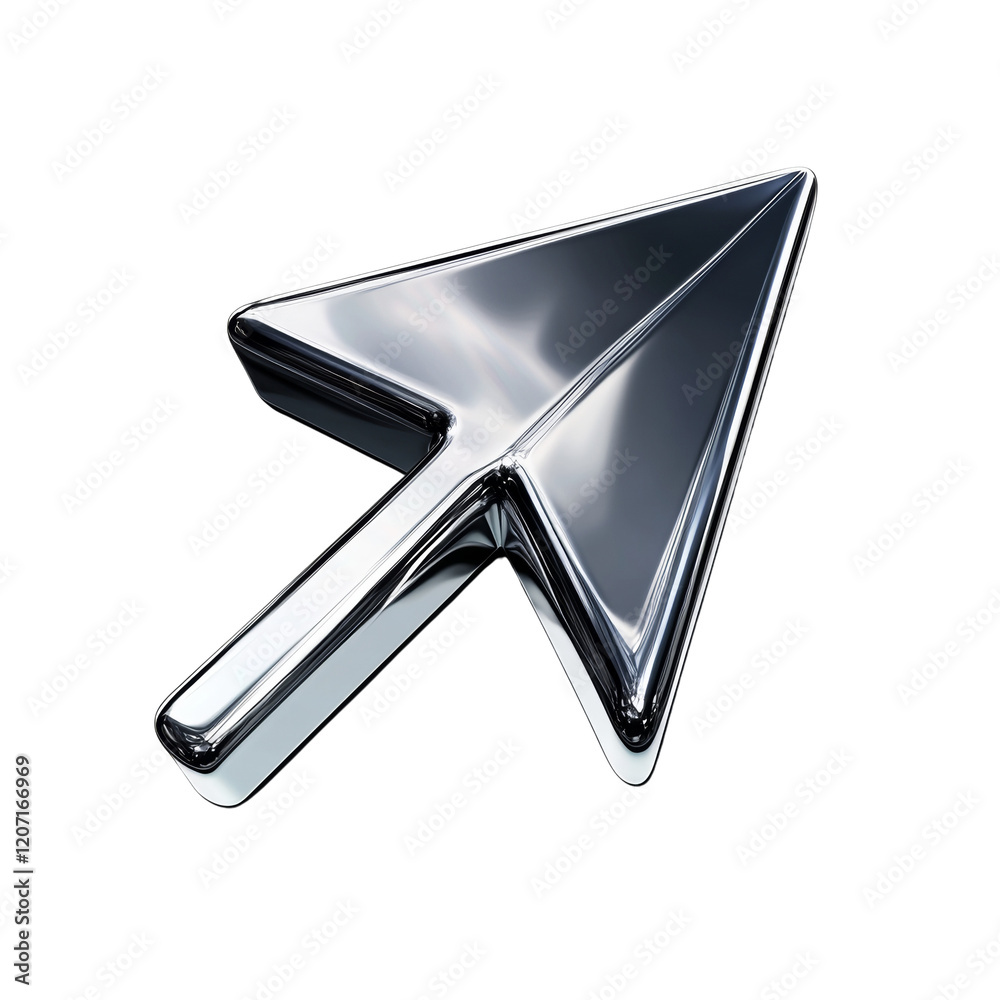 Poster Chrome Cursor Pointer Digital Interface Design