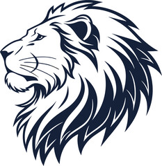 Obraz premium lion head silhouette vector design