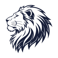 lion head silhouette vector design