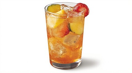Refreshing fruit-infused iced tea; summer drink