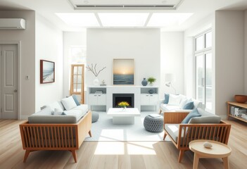 Coastal-Inspired Minimalist Living Room