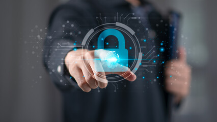 Data protection concept and secure internet security access ,cyber security technology ,Login to online database with your username and password ,cybersecurity ,Protecting data from thef