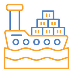 Obraz premium Cargo ship Icon