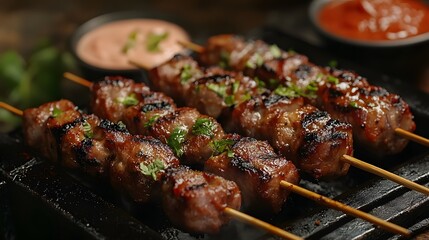 Delicious Grilled Pork Skewers