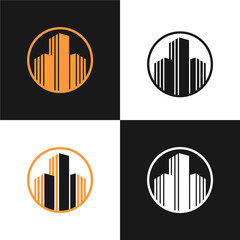 Obraz premium building architecture logo design vector illustration