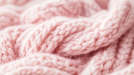 Pastel pink knitted wool texture
