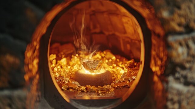 Gold Smelter: Designed for gold refining, this compact furnace melts raw materials into pure molten gold ingots, offering precise temperature control for superior purity.
