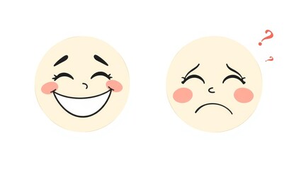 two faces happy and sad