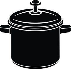 Pressure cooker silhouette illustration
