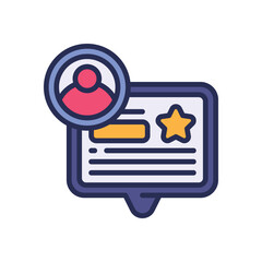 customer feedback icon. vector filled color icon for your website, mobile, presentation, and logo design.
