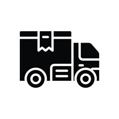delivery truck icon. vector glyh icon for your website, mobile, presentation, and logo design.