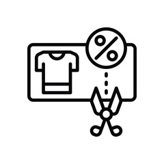 coupon icon. vector line icon for your website, mobile, presentation, and logo design.