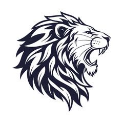 Obraz premium lion head silhouette vector design