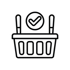 shopping basket icon. vector line icon for your website, mobile, presentation, and logo design.