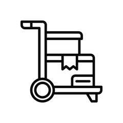 trolley icon. vector line icon for your website, mobile, presentation, and logo design.