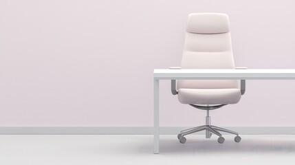 Modern Office Chair and Minimalist Desk Design