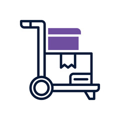 trolley icon. vector dual tone icon for your website, mobile, presentation, and logo design.