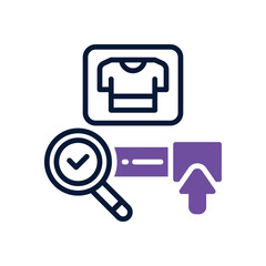 product search icon. vector dual tone icon for your website, mobile, presentation, and logo design.