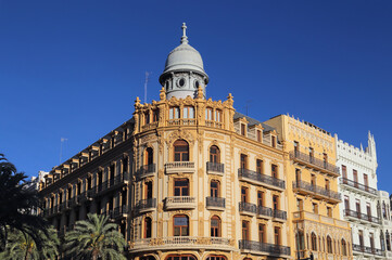 Monumental buildings in Valencia, Spain