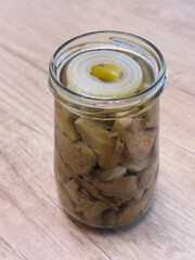 Radishes in sweet and sour pickle are an excellent side dish to many dishes. Lactarius deliciosus is an edible mushroom from the squid family.