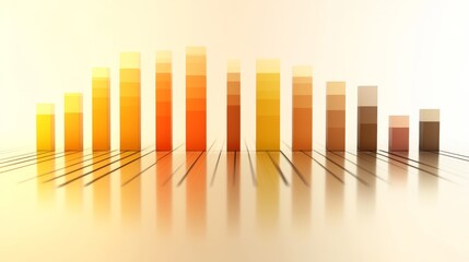 A horizontal bar chart in warm pastel tones, arranged neatly on a white background with soft shadows creating a light, organized feel