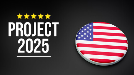 Project 2025 with a U.S. flag button. Let me know your desired title concept