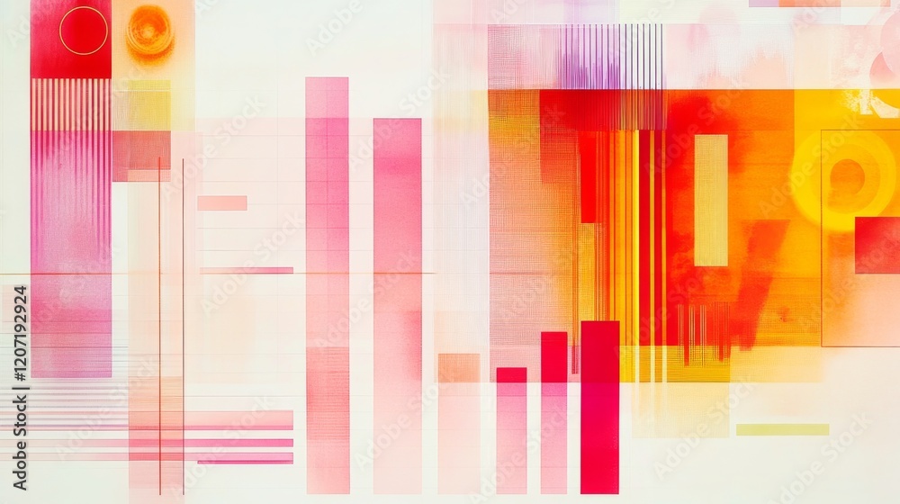 Leinwandbilder a modern combination chart displaying both line and bar graphs for comprehensive financial analysis,