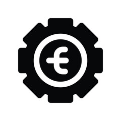 euro solid icon. vector icon for your website, mobile, presentation, and logo design.