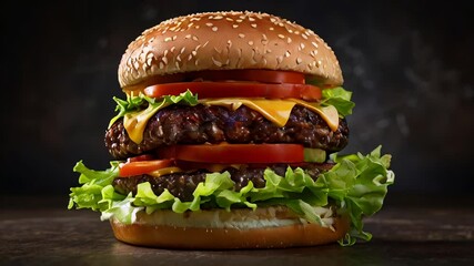 Creative cooking with a delicious homemade burger featuring fresh ingredients and perfect presentation