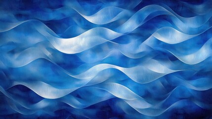 Fototapeta premium Abstract Blue Wave Patterns with Soft Flowing Texture Background
